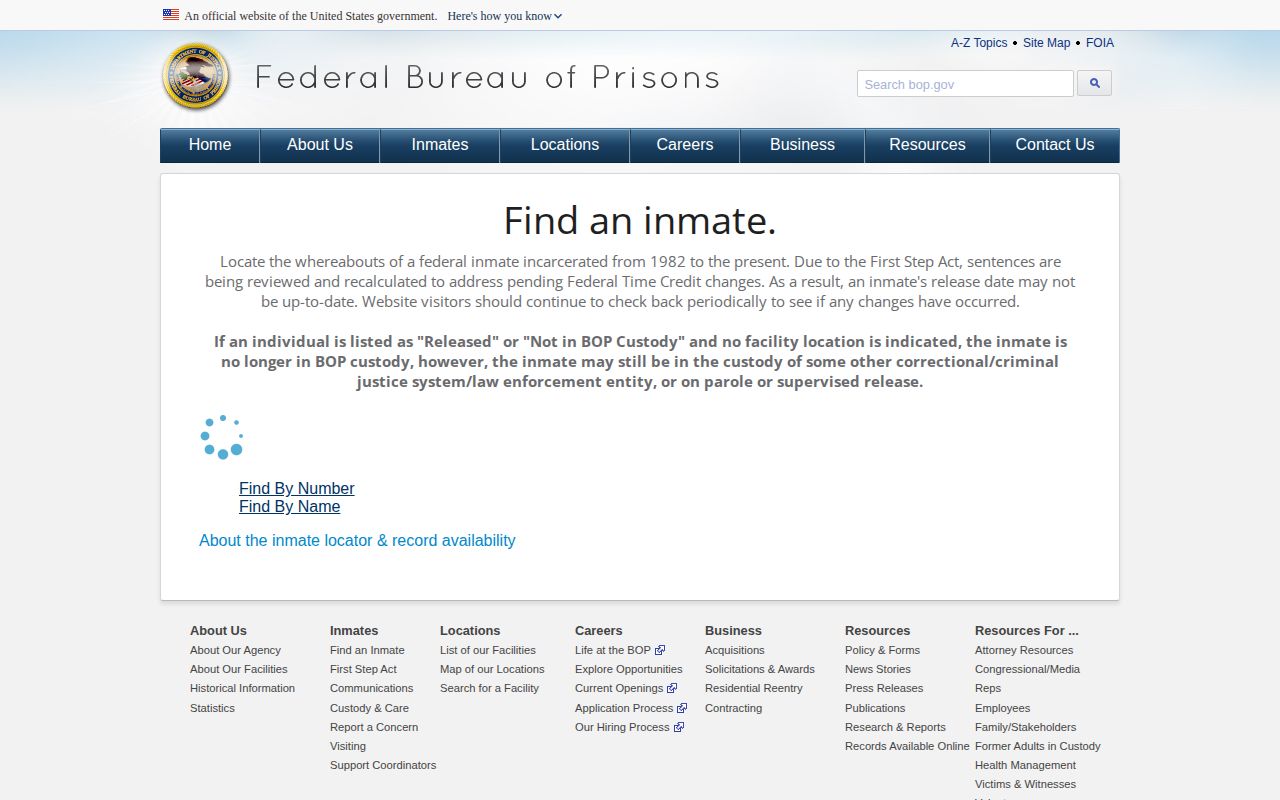 Federal locator for Robertson County custody checks